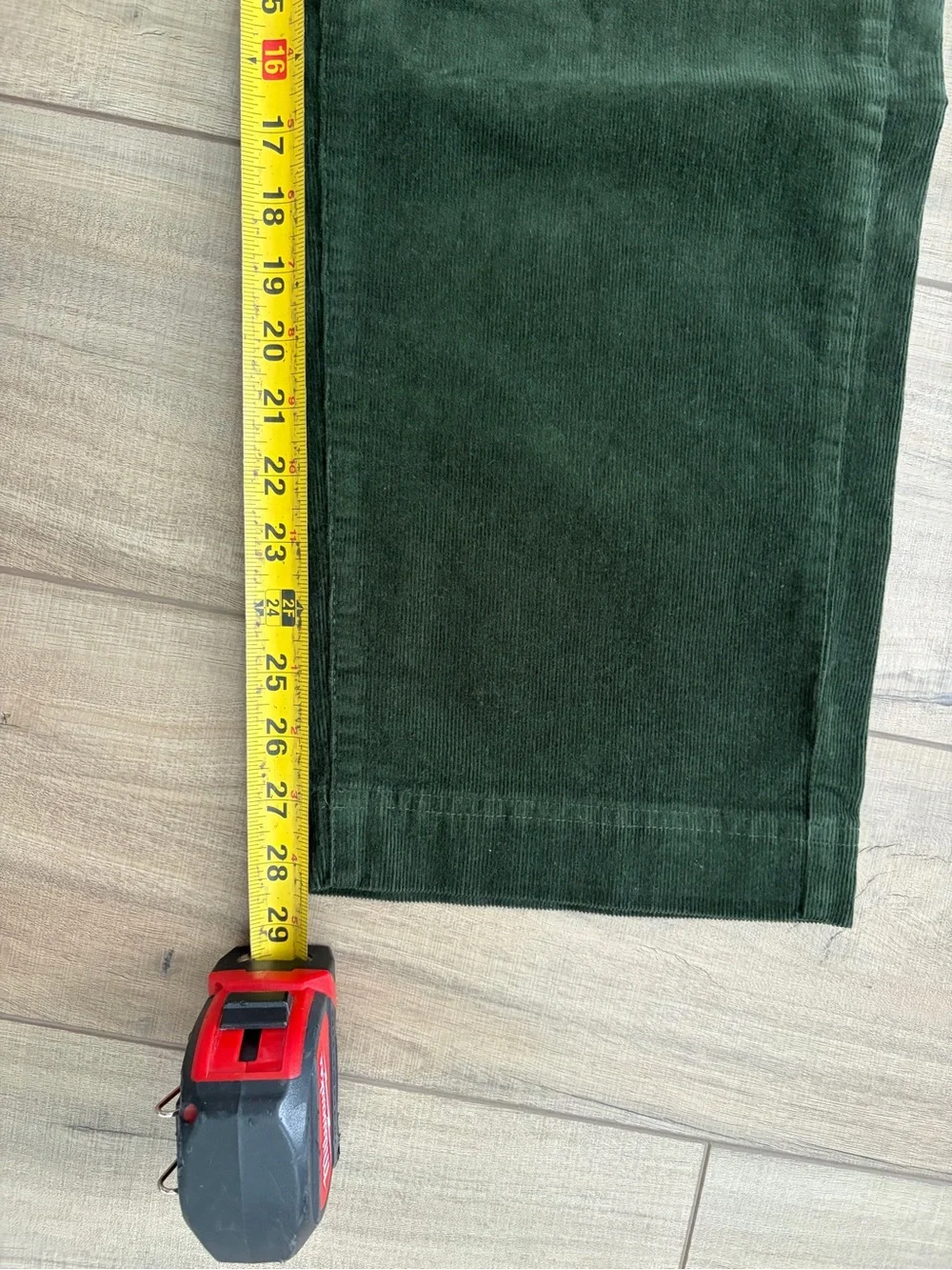 Everlane The Relaxed Wide Leg Corduroy Casual Pants Dark Green 8